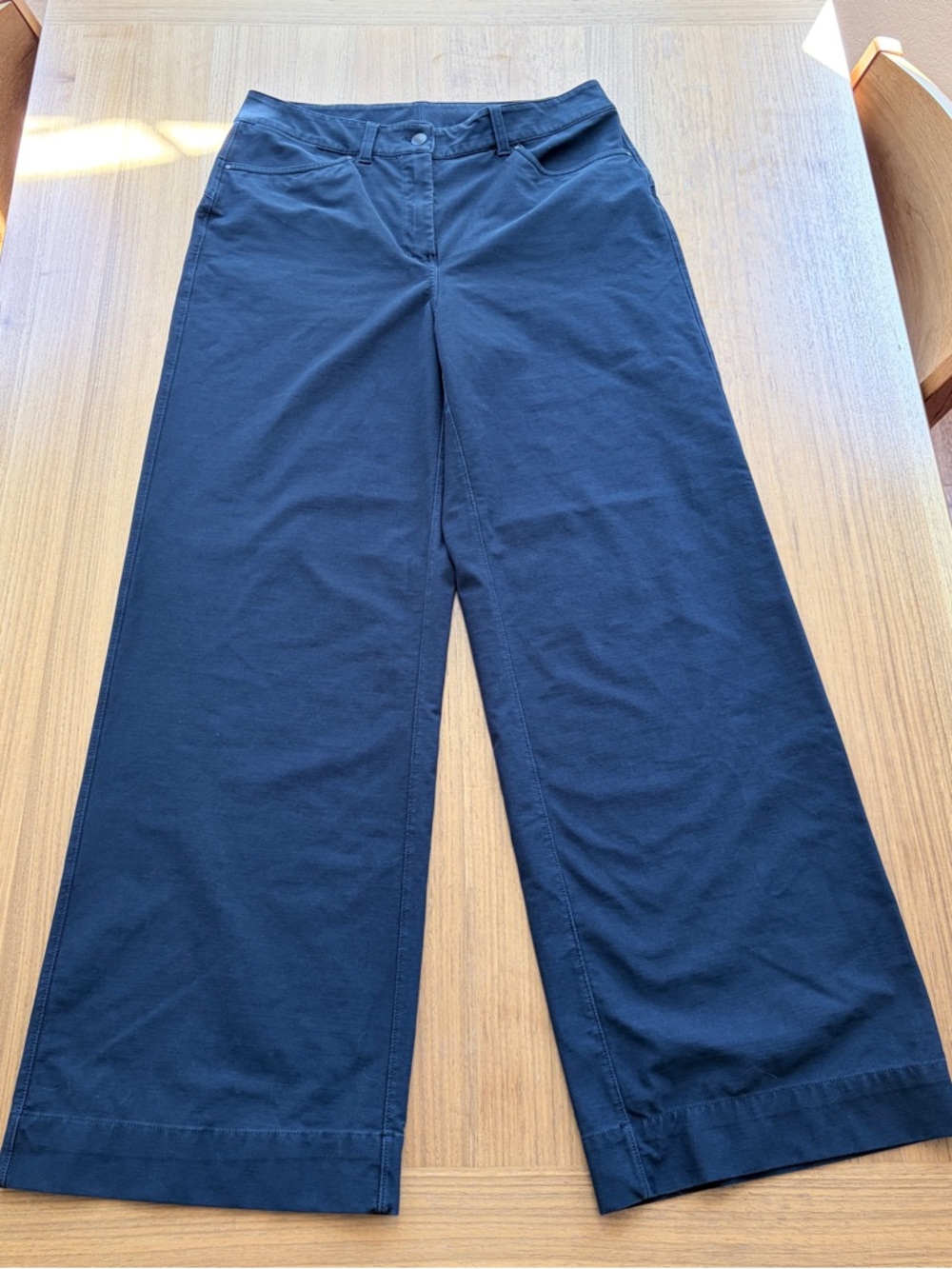 Lululemon LW5ENJS City Sleek 5 Pocket Wide-Leg High-Rise Pant Navy W 30
